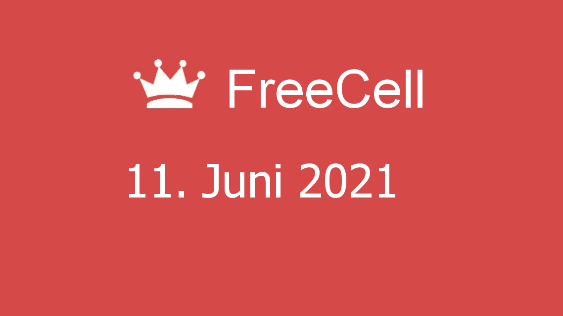 Microsoft solitaire collection - freecell - 11. juni 2021
