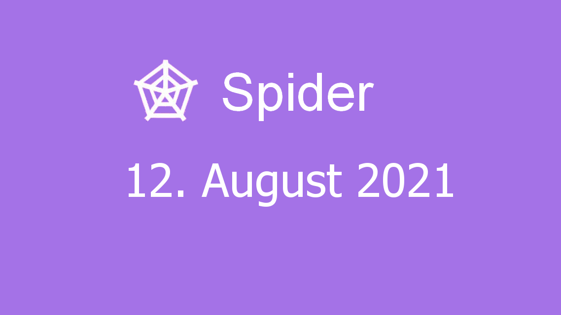 Microsoft solitaire collection - spider - 12. august 2021