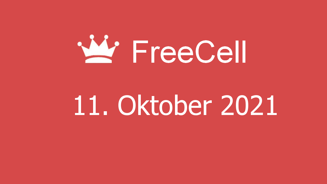 Microsoft solitaire collection - freecell - 11. oktober 2021