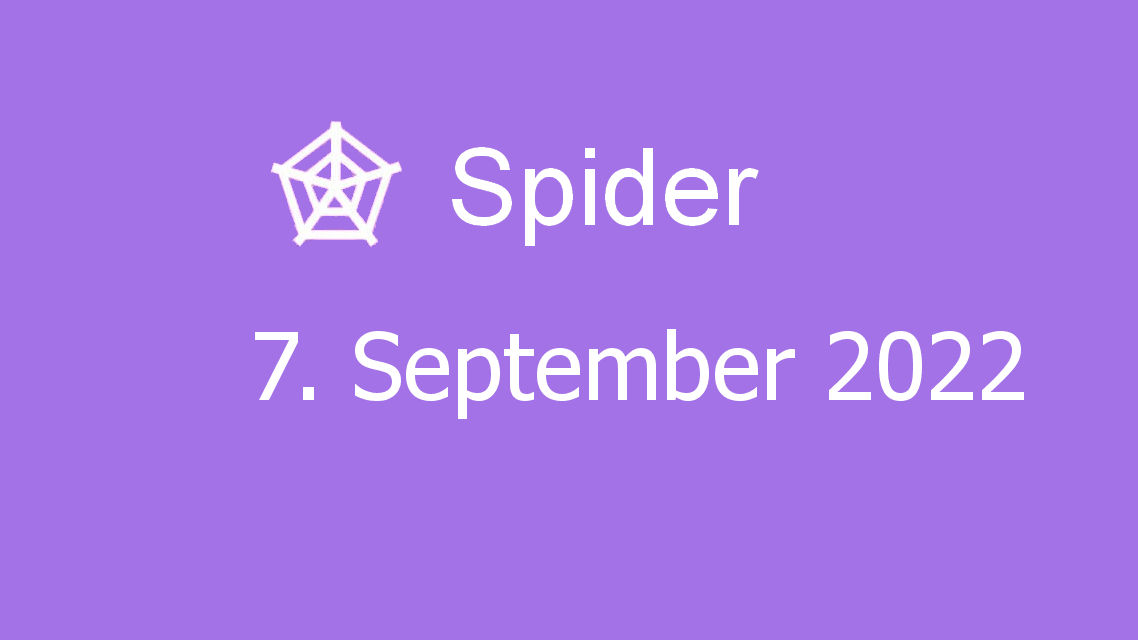 Microsoft solitaire collection - spider - 07. september 2022