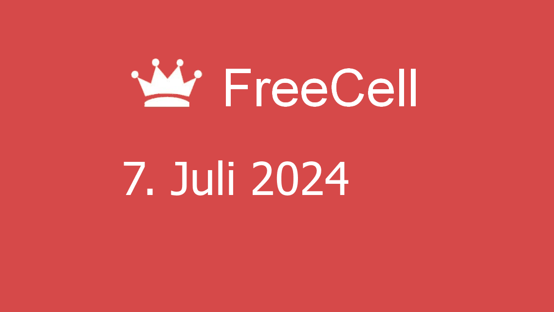 Microsoft solitaire collection - freecell - 07. juli 2024