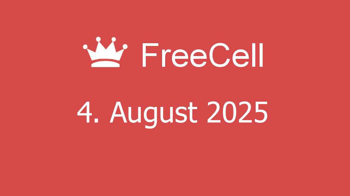 Microsoft solitaire collection - freecell - 04. august 2025