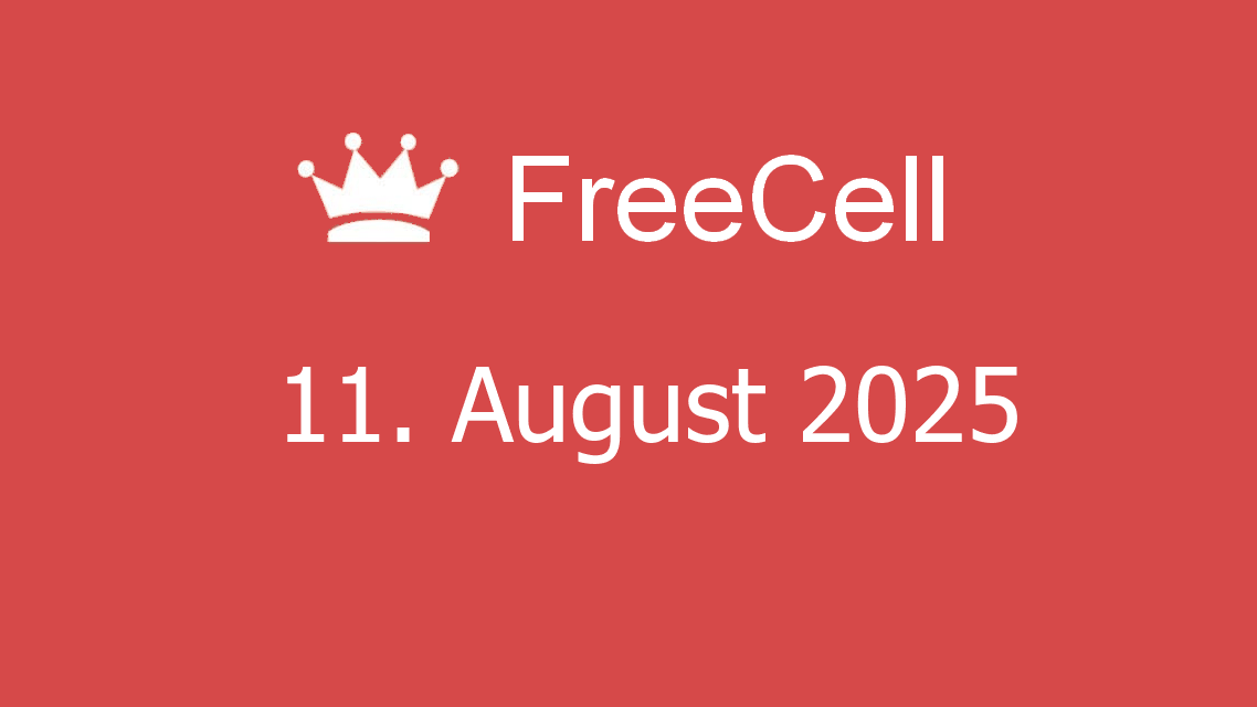 Microsoft solitaire collection - freecell - 11. august 2025