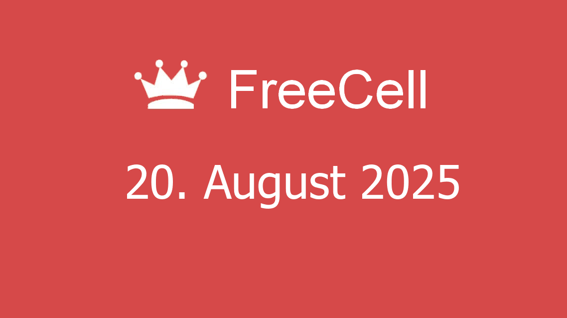 Microsoft solitaire collection - freecell - 20. august 2025