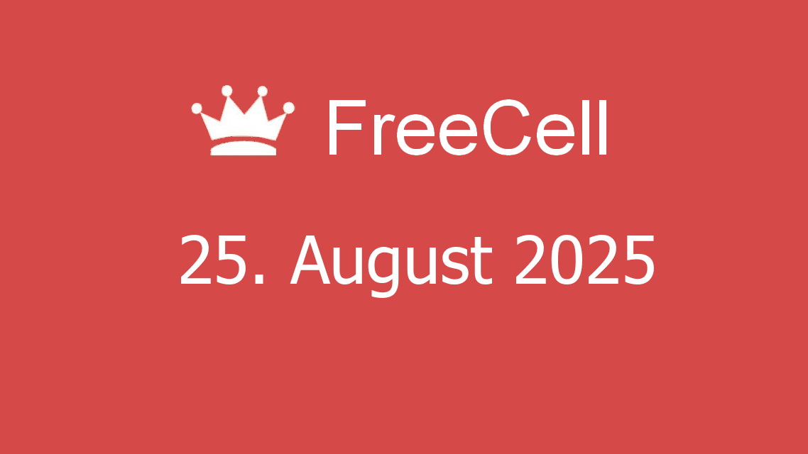 Microsoft solitaire collection - freecell - 25. august 2025