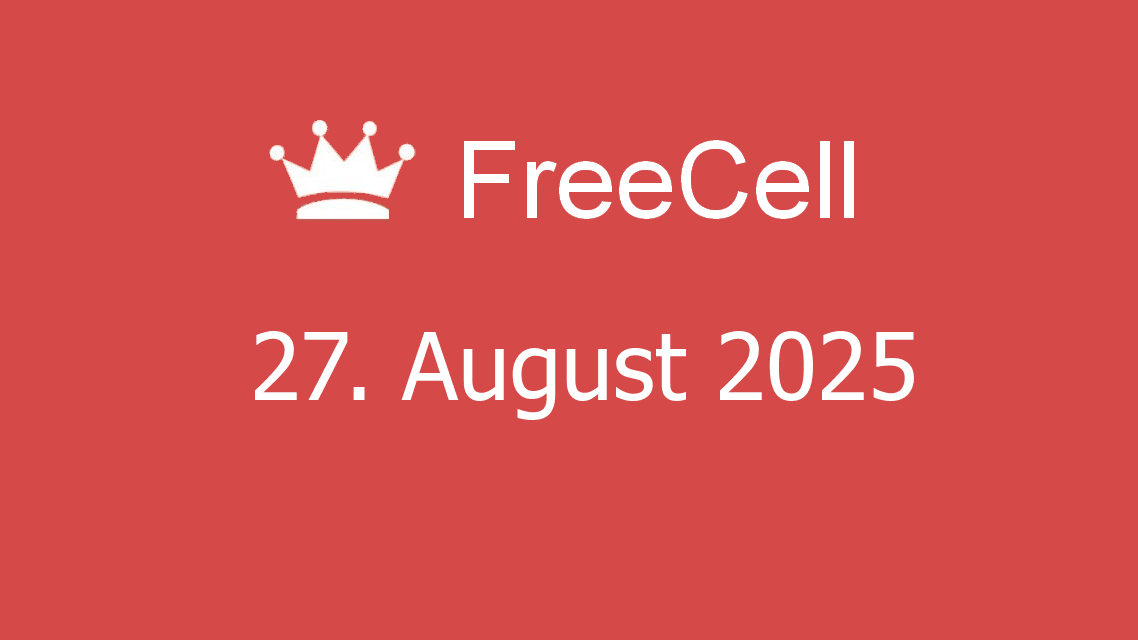 Microsoft solitaire collection - freecell - 27. august 2025