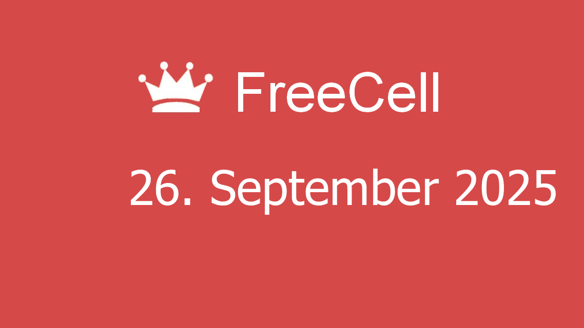 Microsoft solitaire collection - freecell - 26. september 2025